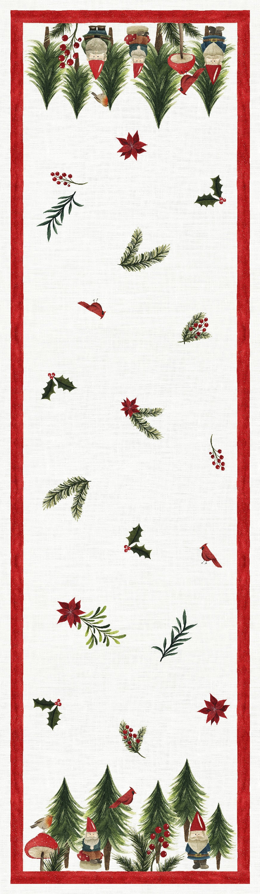 Jolly Red Elf - Table Runner