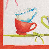 Red bric-a-brac - Kitchen tea towel