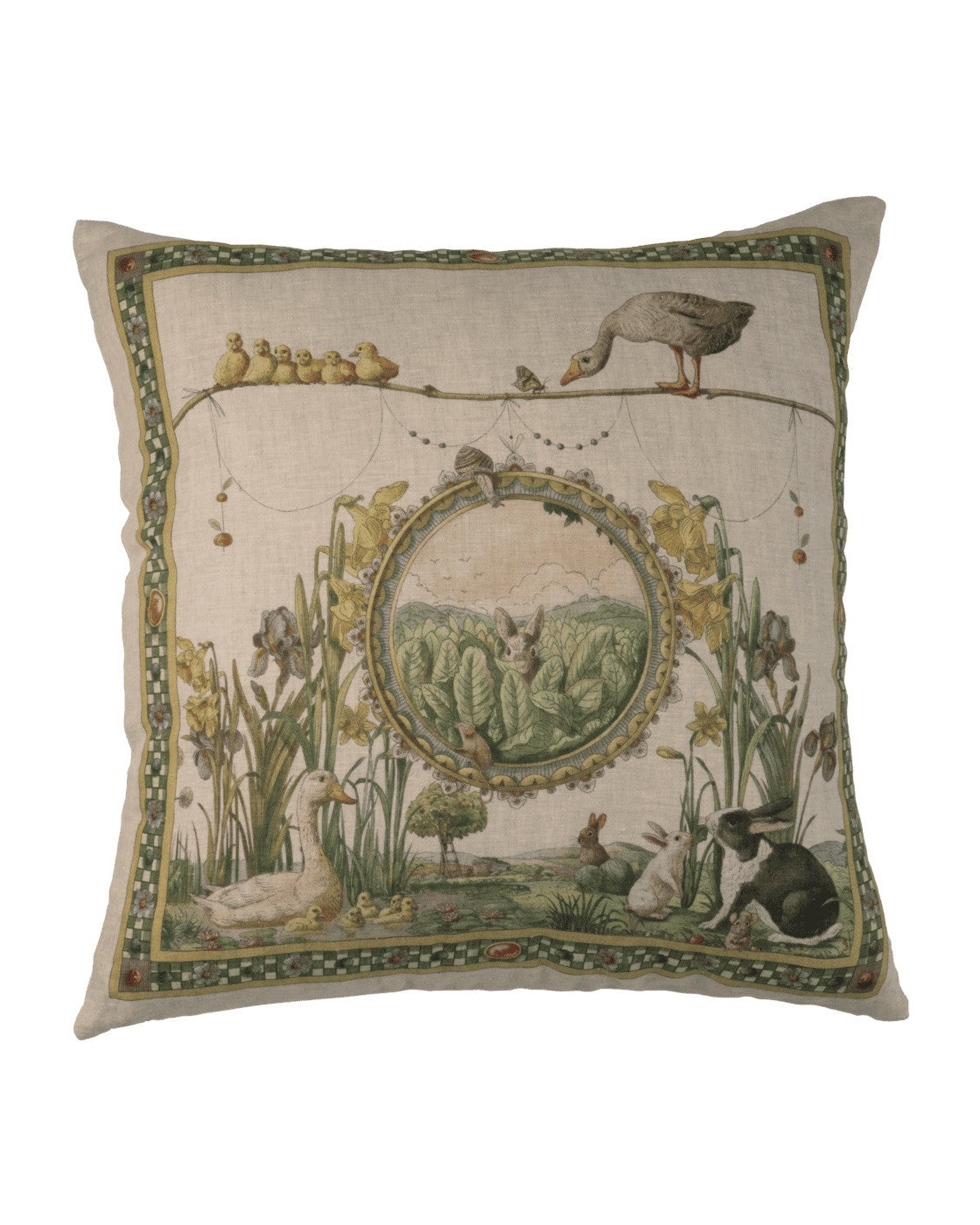 Bunny garden - Cuscino arredo quadrato