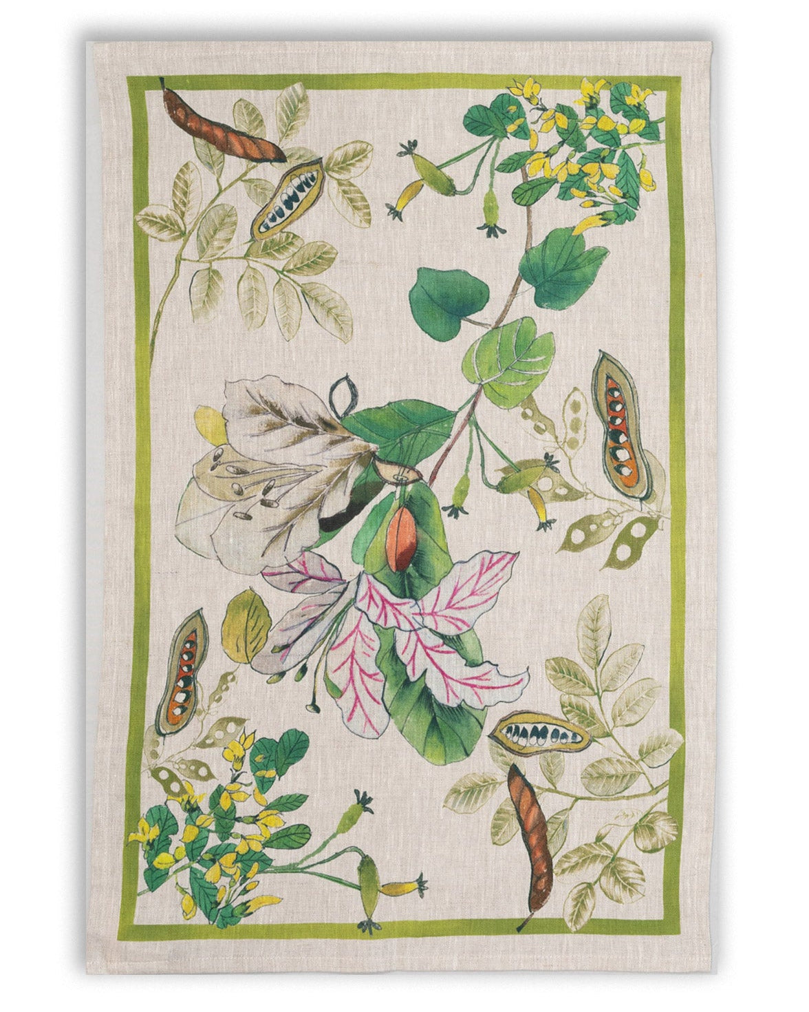 Green carob - kitchen tea towel