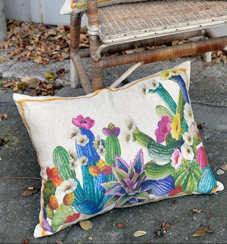 Kactus corda - Cuscino arredo rettangolare
