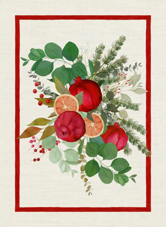 Garland glee red - Kitchen tea towel