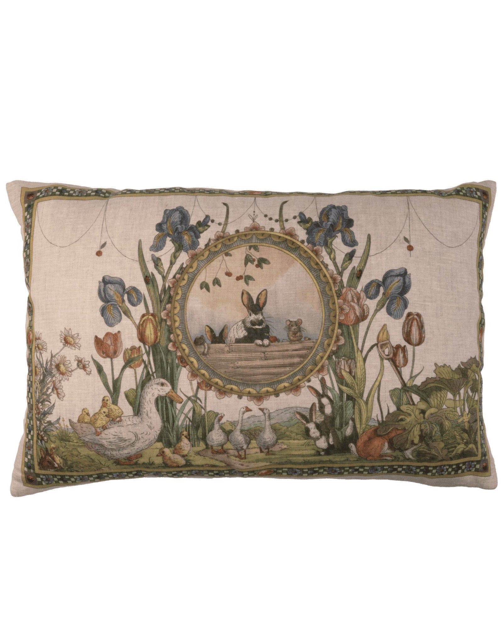 Bunny garden - Cuscino arredo rettangolare