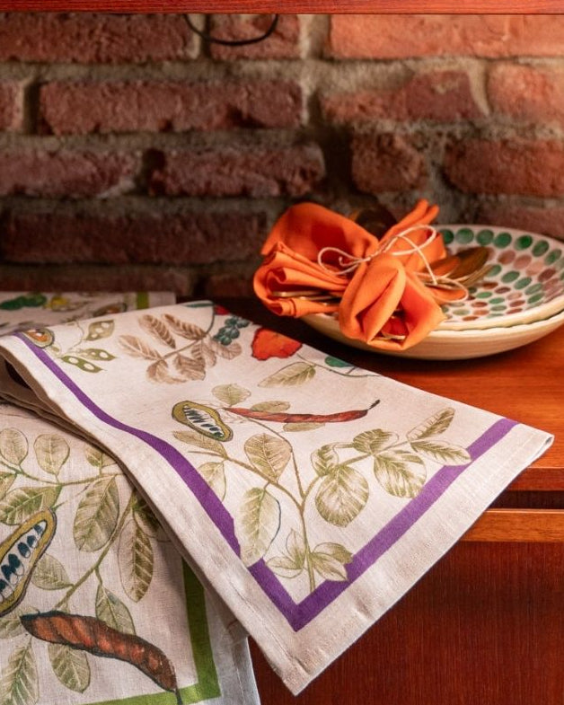 Purple carobs - kitchen dish towel