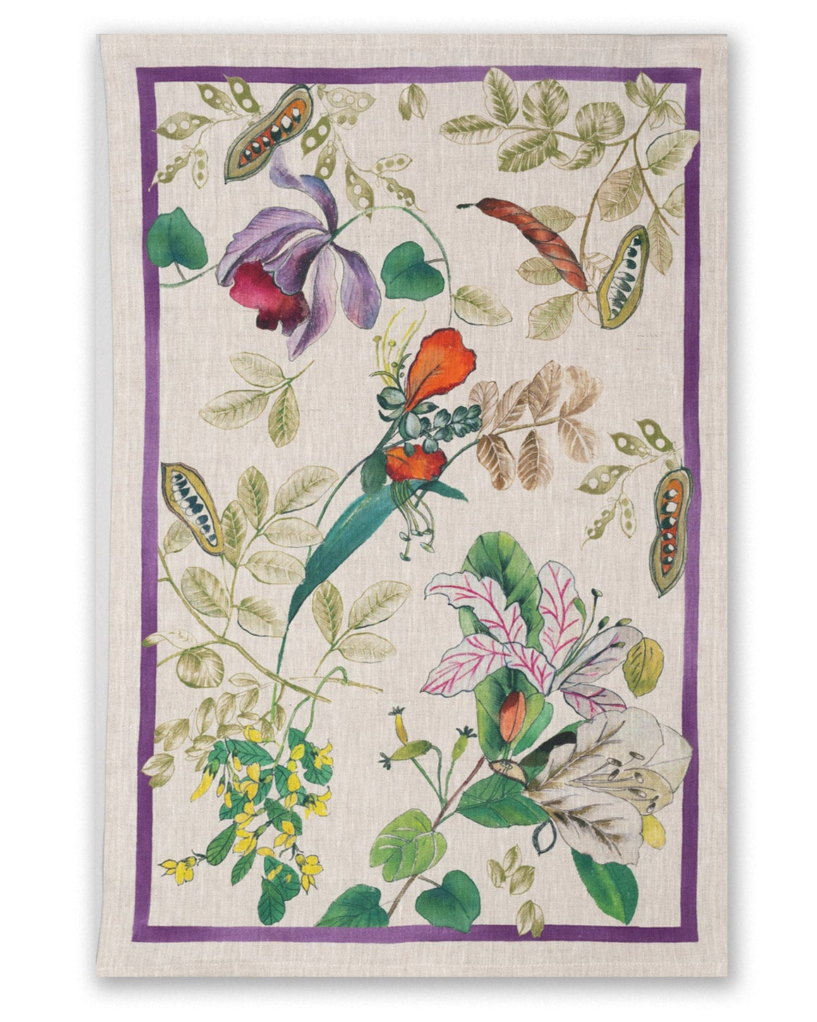 Purple carobs - kitchen dish towel