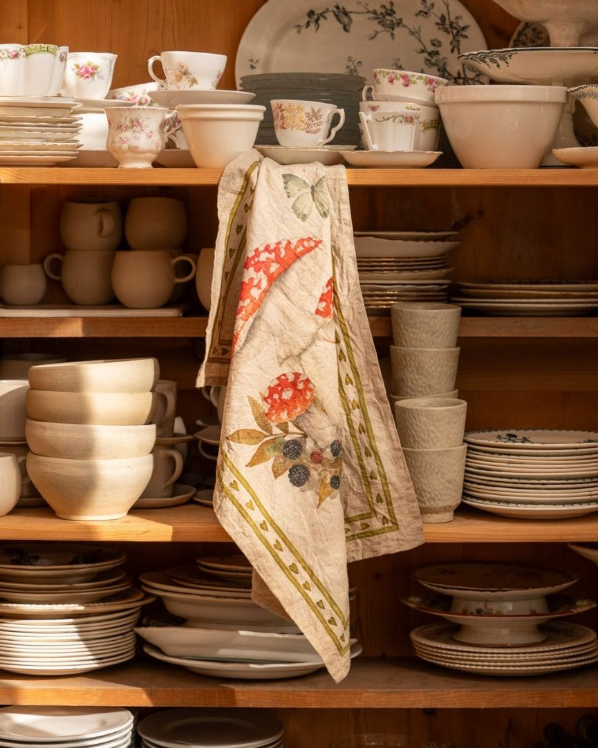 Green Grifola - kitchen tea towel
