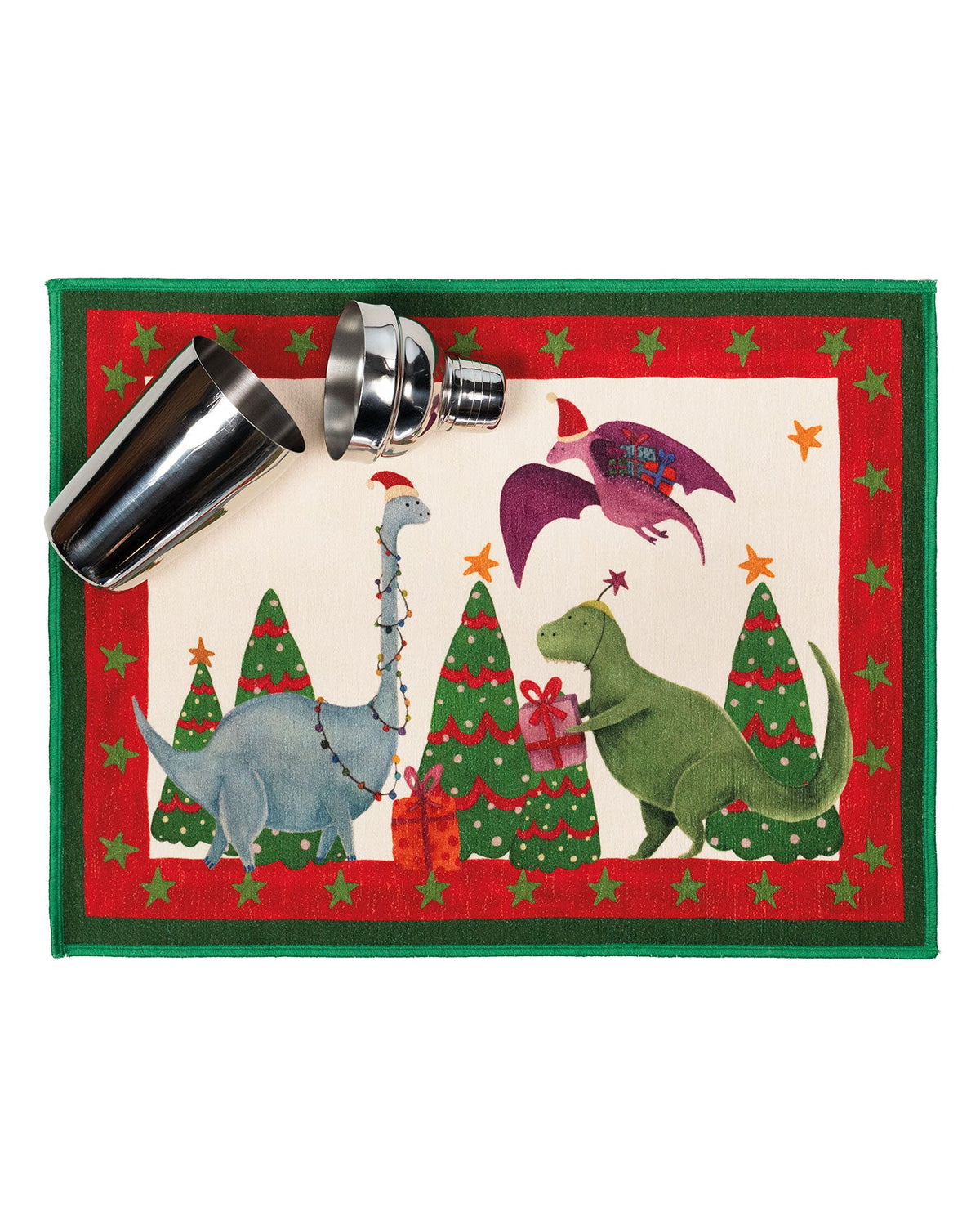 Jurassicxmas set di 2 tovagliette