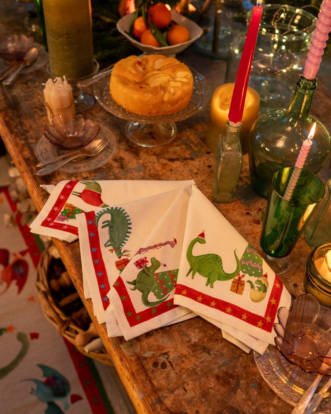 tessitura toscana telerie ポーチ入りナプキン4枚 Linen napkins | Tessitura Toscana Telerie