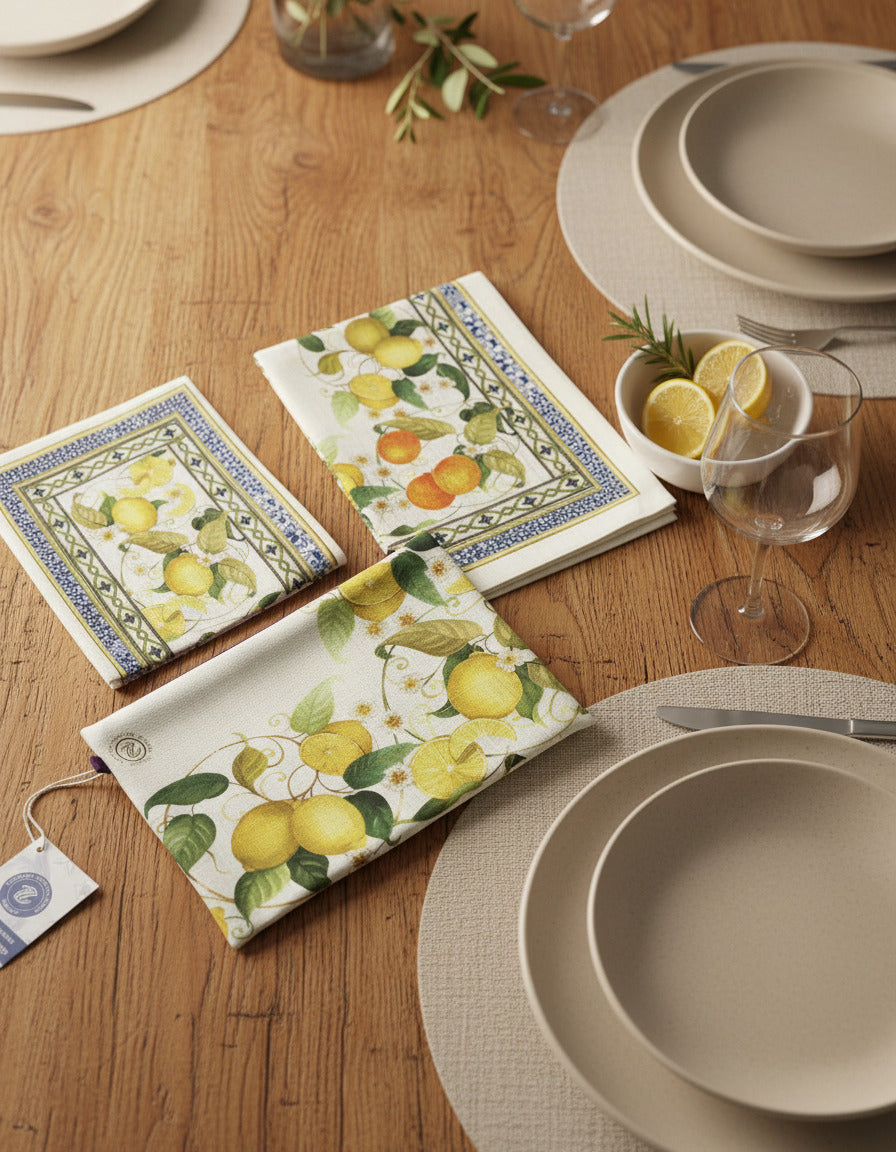 Amalfi crema -  Set di 4 tovaglioli
