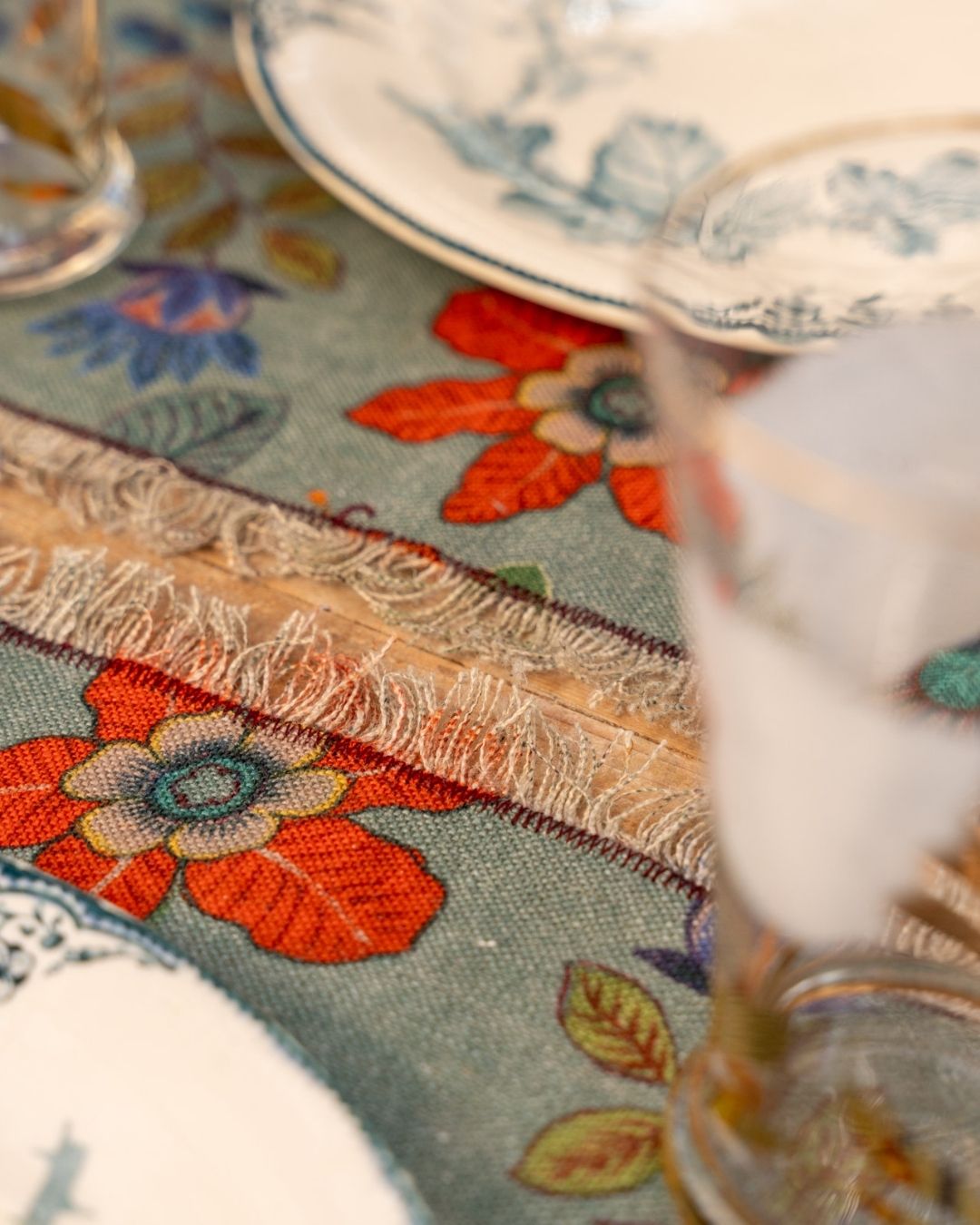 Teal linen - set of 2 placemats